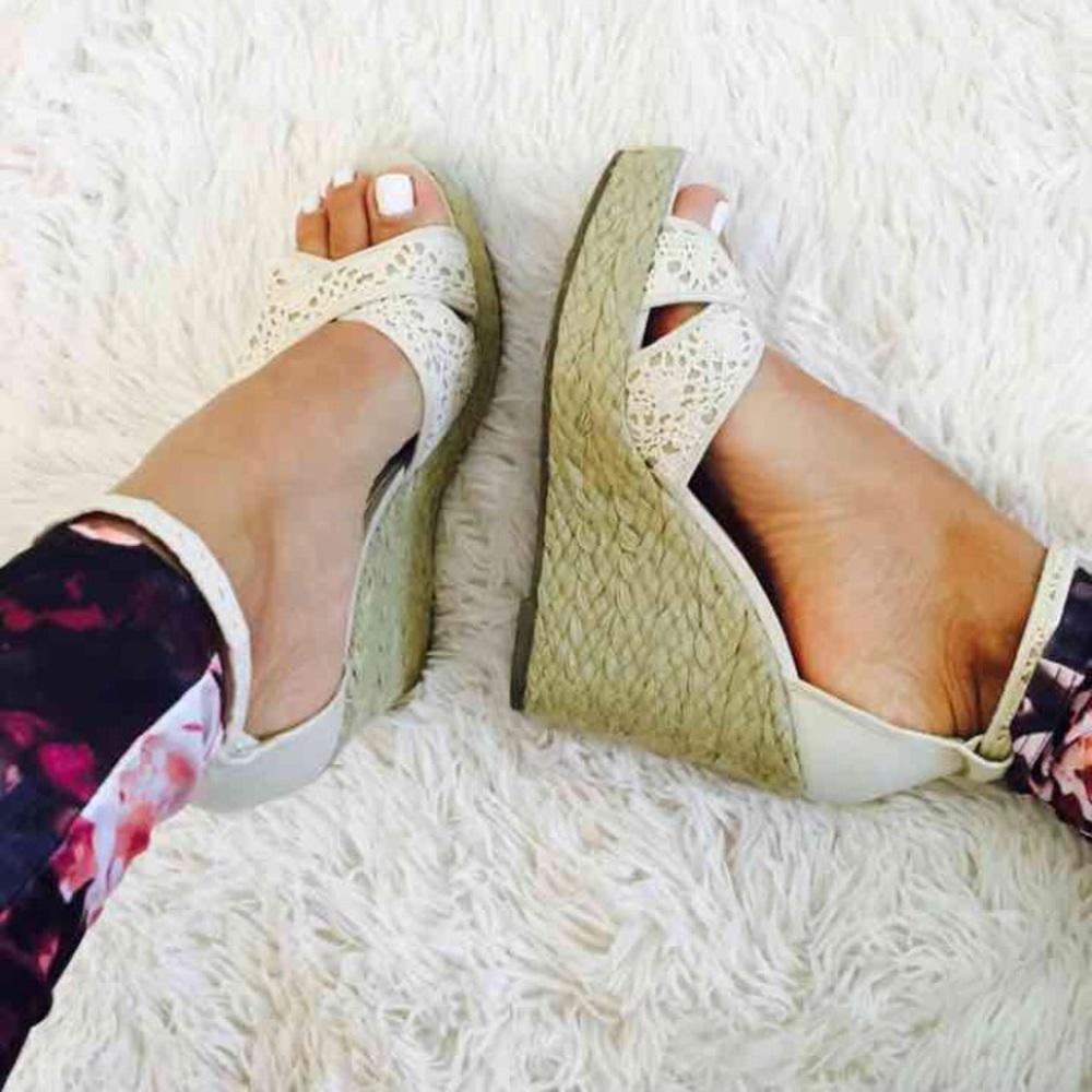 Crochet espadrilles wedges - Picture 3 of 4